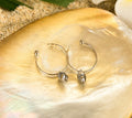 Boucles d'oreilles TAHANEA en argent 925 avec authentiques keishis de Tahiti gris