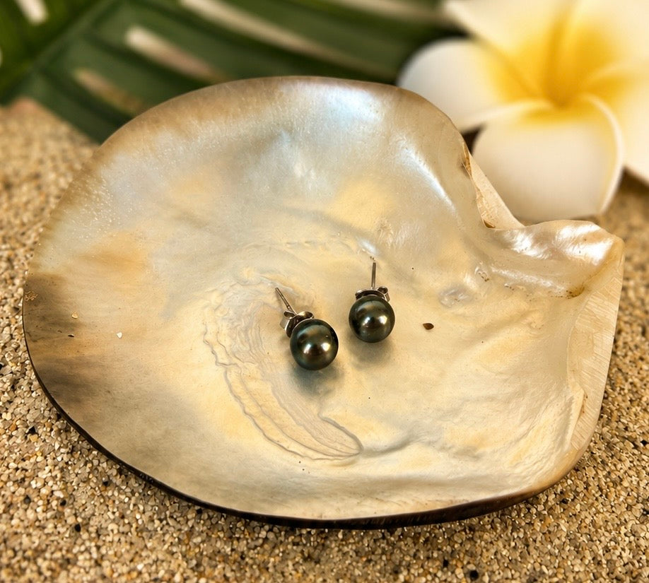 Boucles d’oreilles TAHITI 1 en argent 925 avec perles de Tahiti multicolores