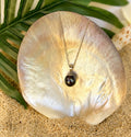Collier AHE en argent 925 avec perle de Tahiti noire de 9,9 mm