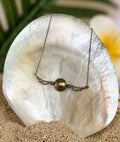 Collier FAKARAVA ailes d'ange en argent 925 avec perle de Tahiti multicolore de 10,15 mm