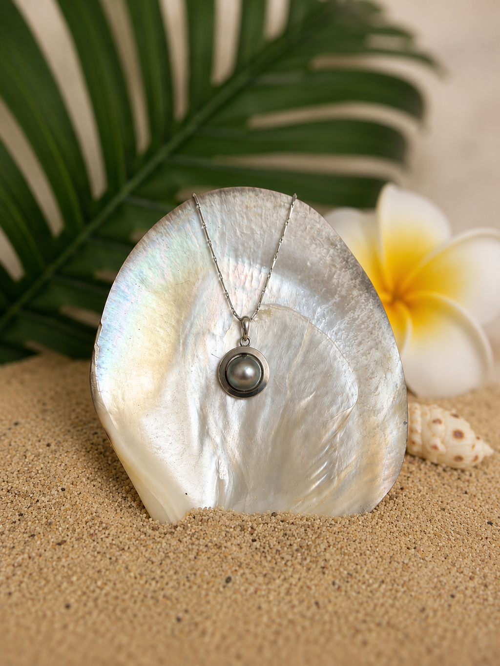 Collier FANGATAU en argent 925 avec perle de Tahiti grise de 10,1 mm